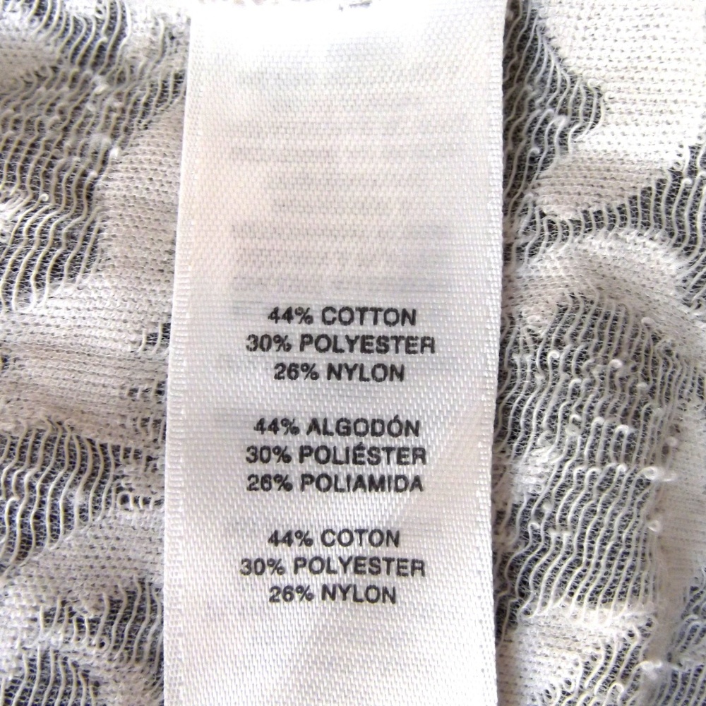 Chico's Cream Gold Metallic Lace Top Size 1 (M/8) - Picture 8 of 8